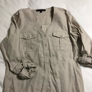 Linen khaki top